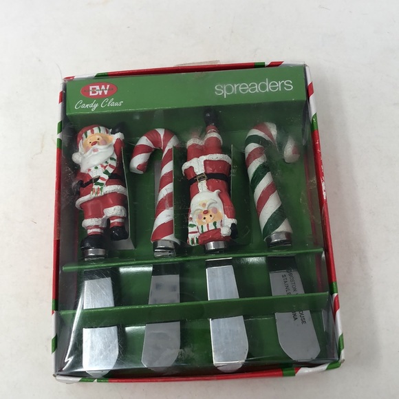 Boston Warehouse Christmas Candy Claus Spreaders Santa Claus and Candy Canes - Picture 3 of 10